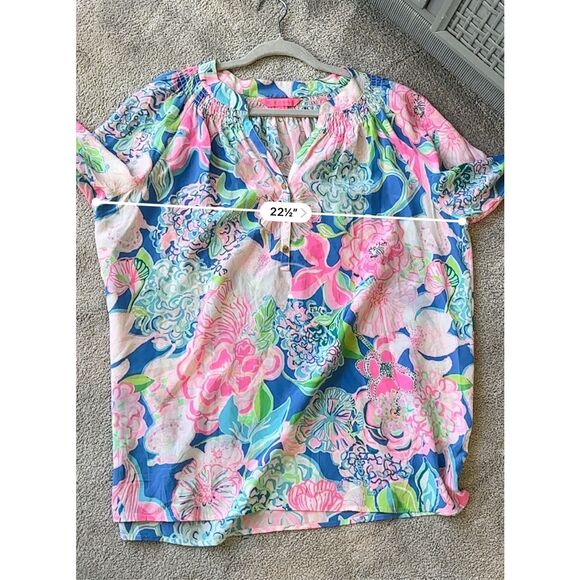 NWOT LILLY PULITZER ELSA TOP -Multi Peony For Your Thoughts XL $158 F38 - Picture 10 of 11